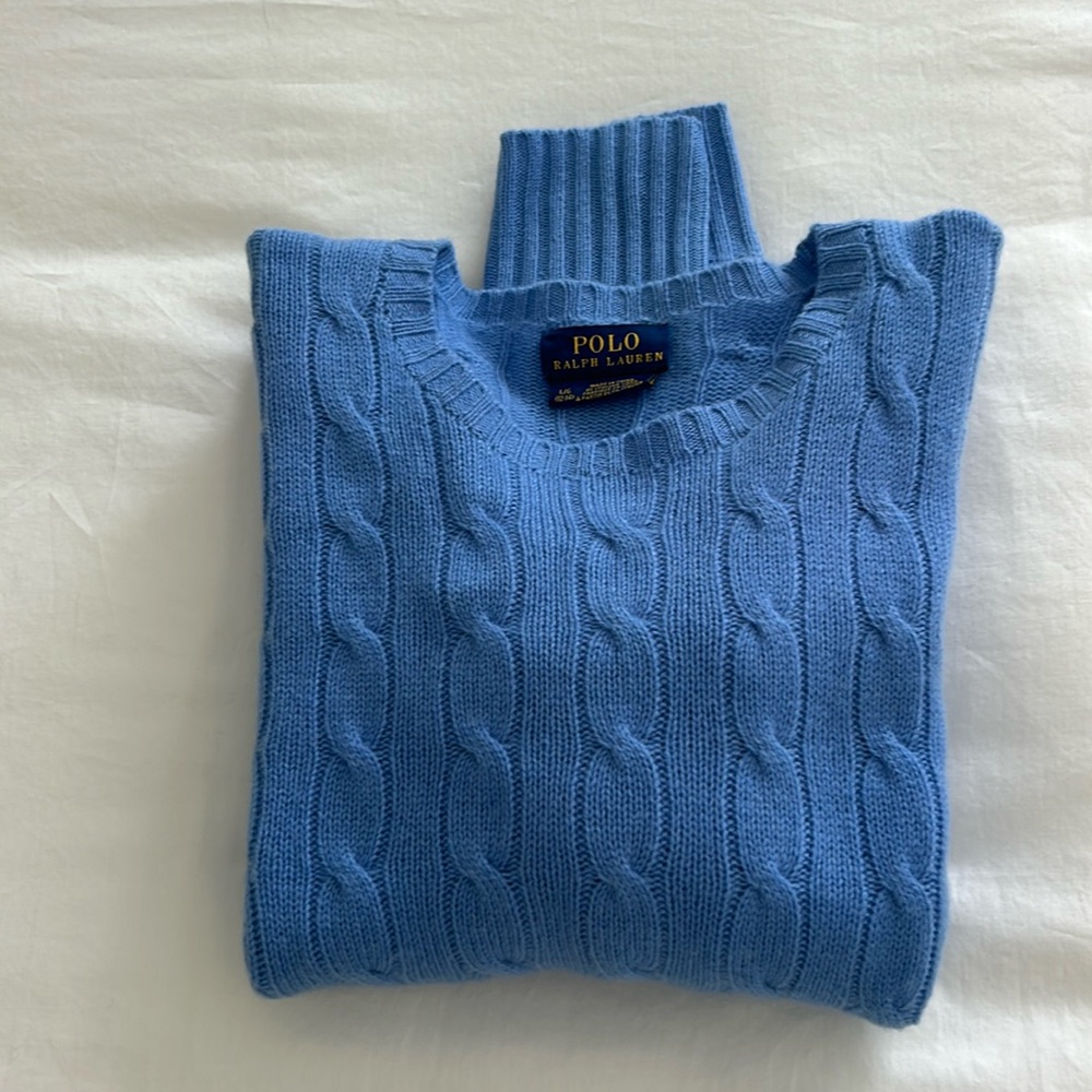 Ralph Lauren Youth Cashmere Cable Knit Sweater 12-14